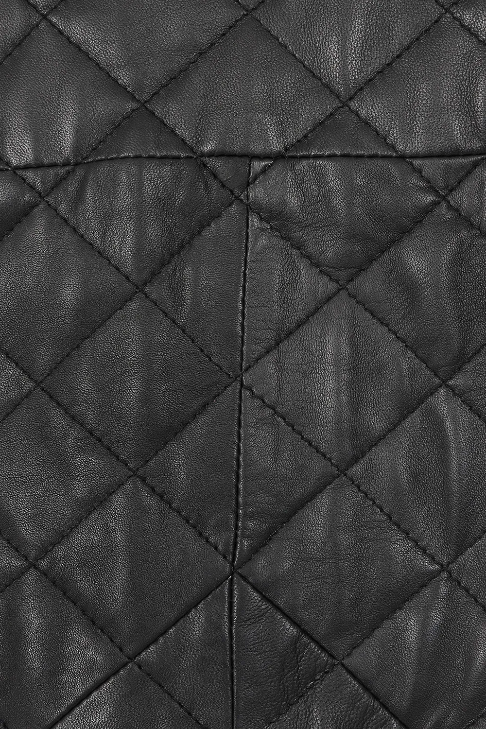 Men's Leather Black Quilted Jacket - A Fusion of Style & Comfort - 'KEN'