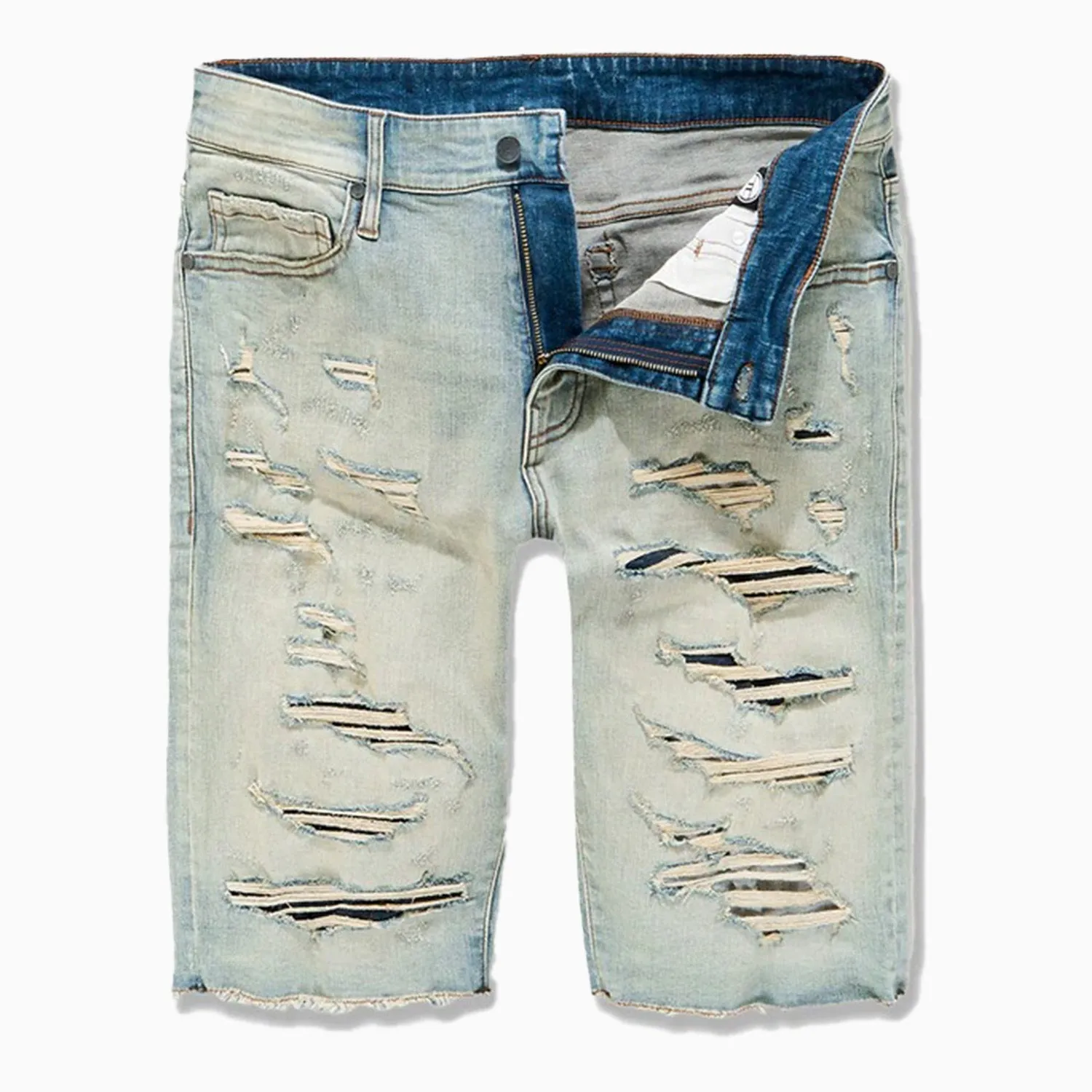 Men's Shredded Jean Shorts