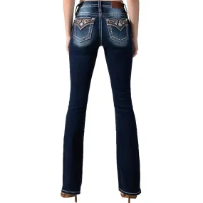 Miss Me Women's Aztec Accent Bootcut Jeans