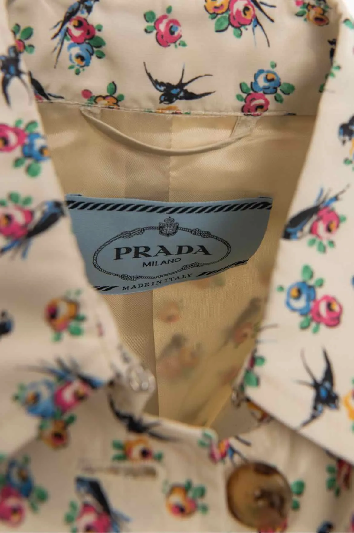 Prada Resort Size 38 Floral Print Silk Jacket