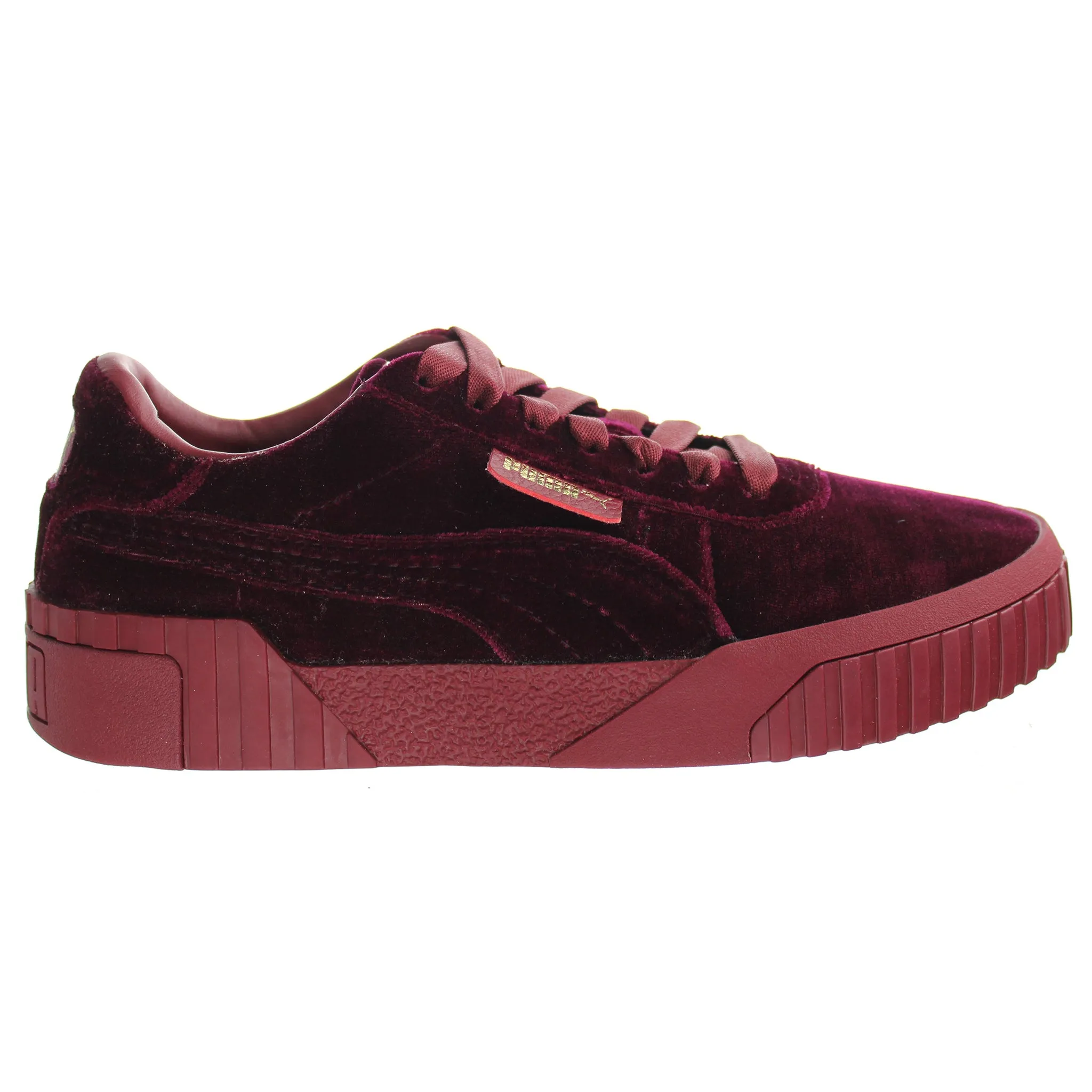 Puma Cali Velvet Womens Burgundy Trainers