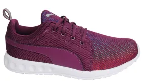 Puma Carson Prism Lace Up Womens Magenta Textile Trainers 189023 01 B80C