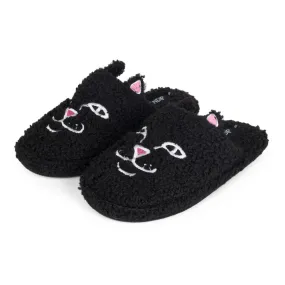 RIPNDIP JERM FACE FUZZY HOUSE SLIPPERS-BLACK