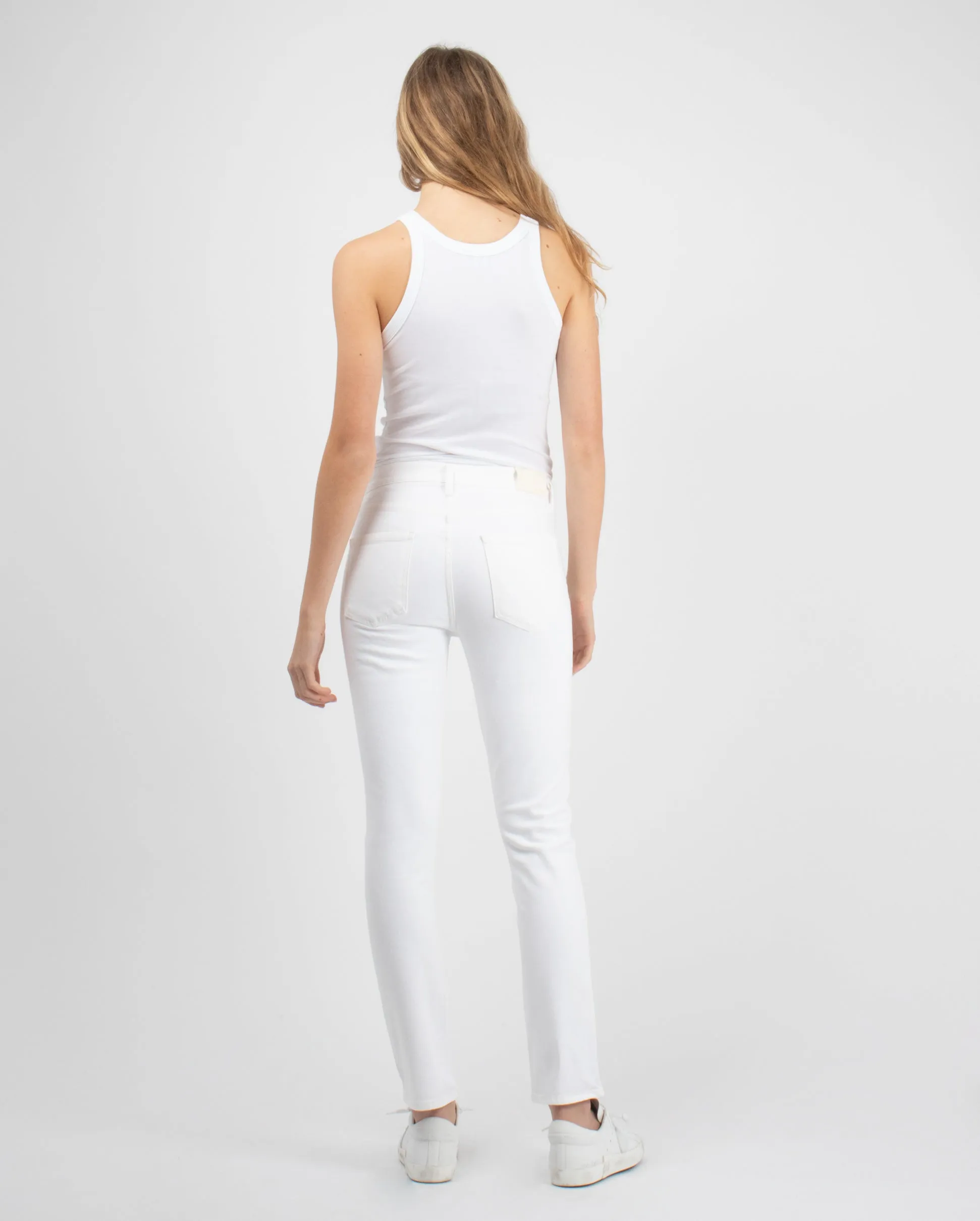 SKYLA MID RISE SLIM STRAIGHT / SWAN