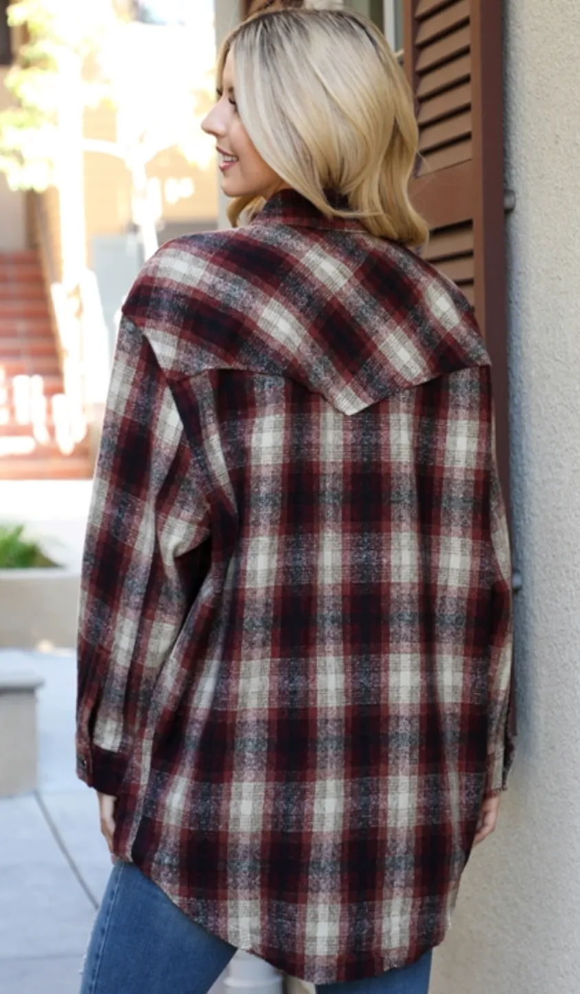 Snap Button Flannel ( MY FAVE )