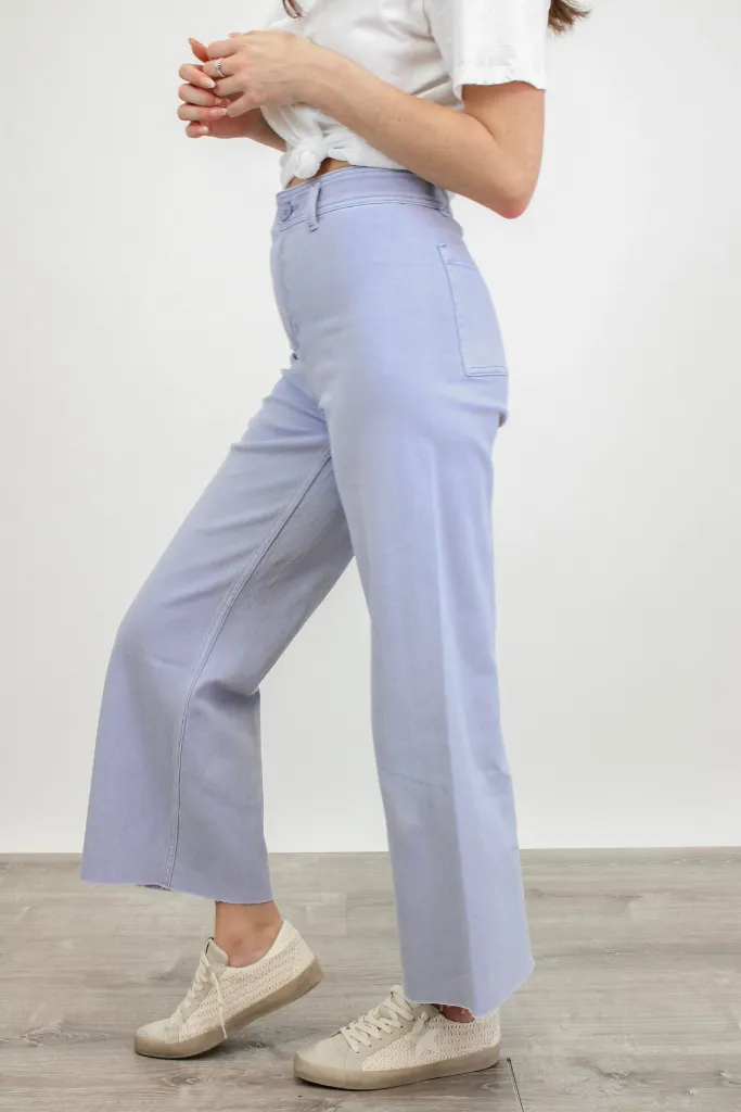 Spring Breeze Wide Leg Jean in Periwinkle