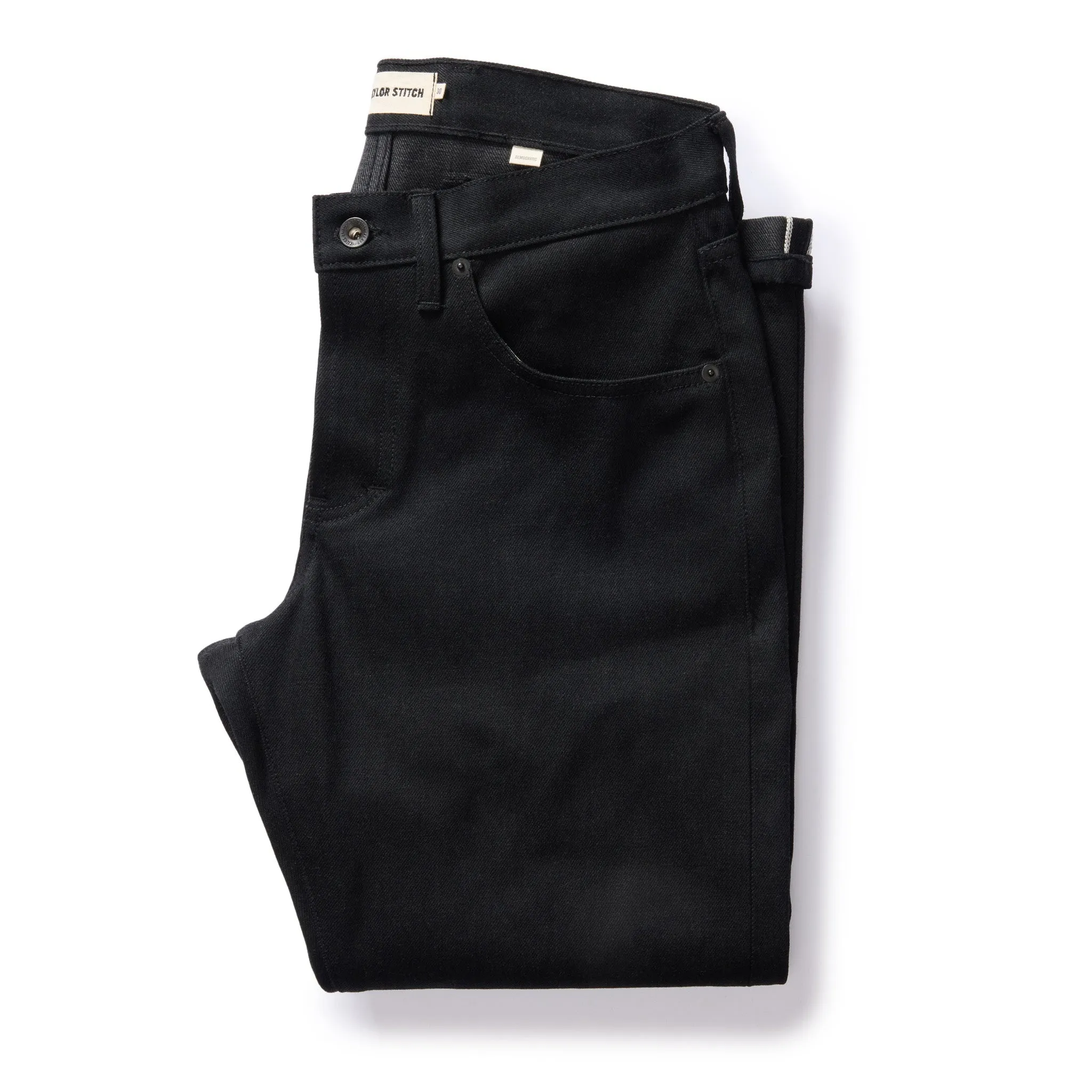 The Democratic Jean in Black Nihon Menpu Selvage