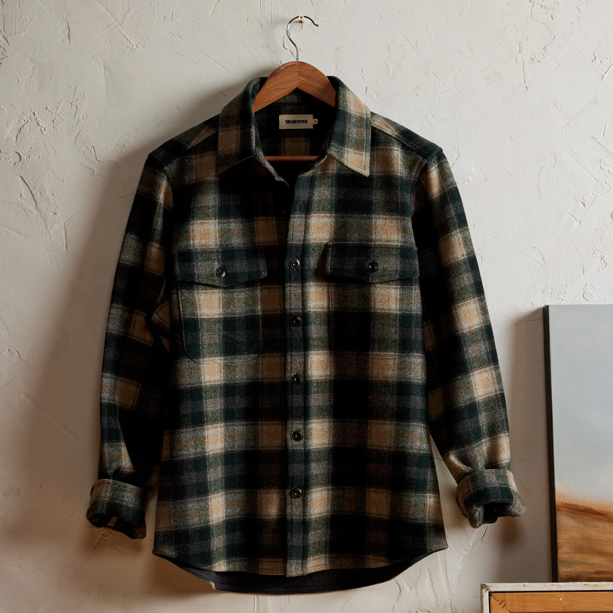 The Maritime Shirt Jacket in Dried Pine Plaid