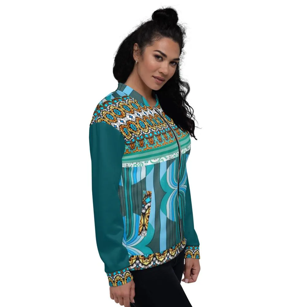 Turquoise Tonight Unisex Bomber Jacket