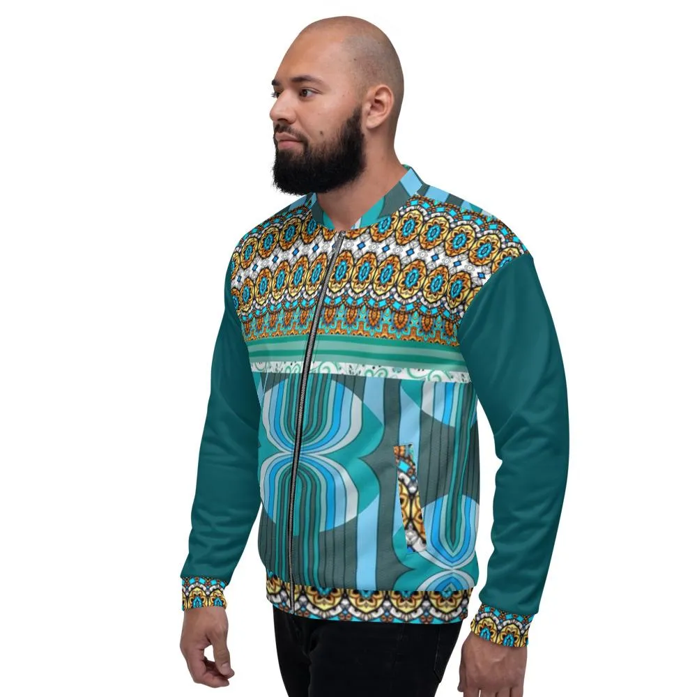 Turquoise Tonight Unisex Bomber Jacket