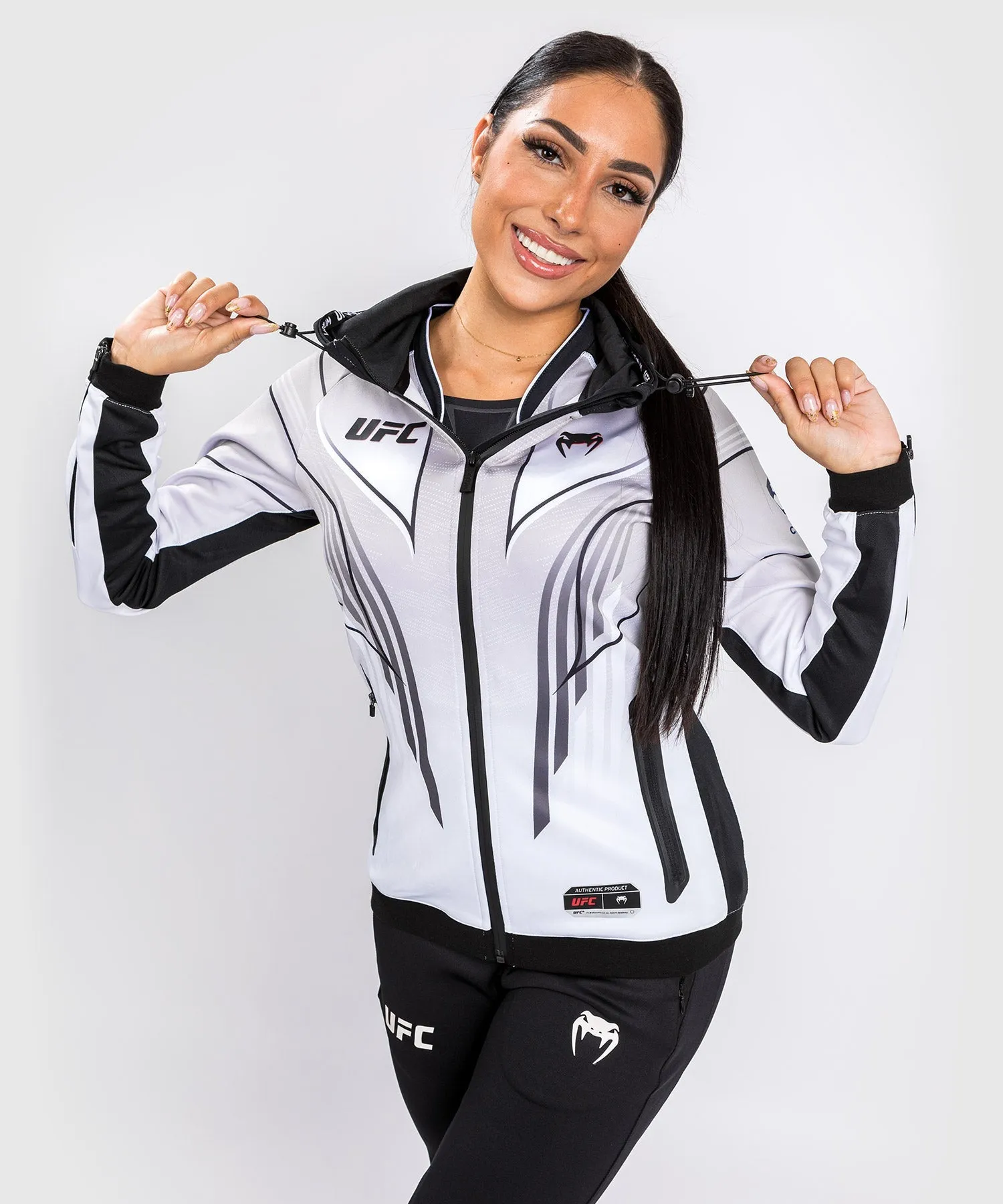 UFC Venum Authentic Fight Night 2.0 Kit by Venum Women's Walkout Hoodie - White all