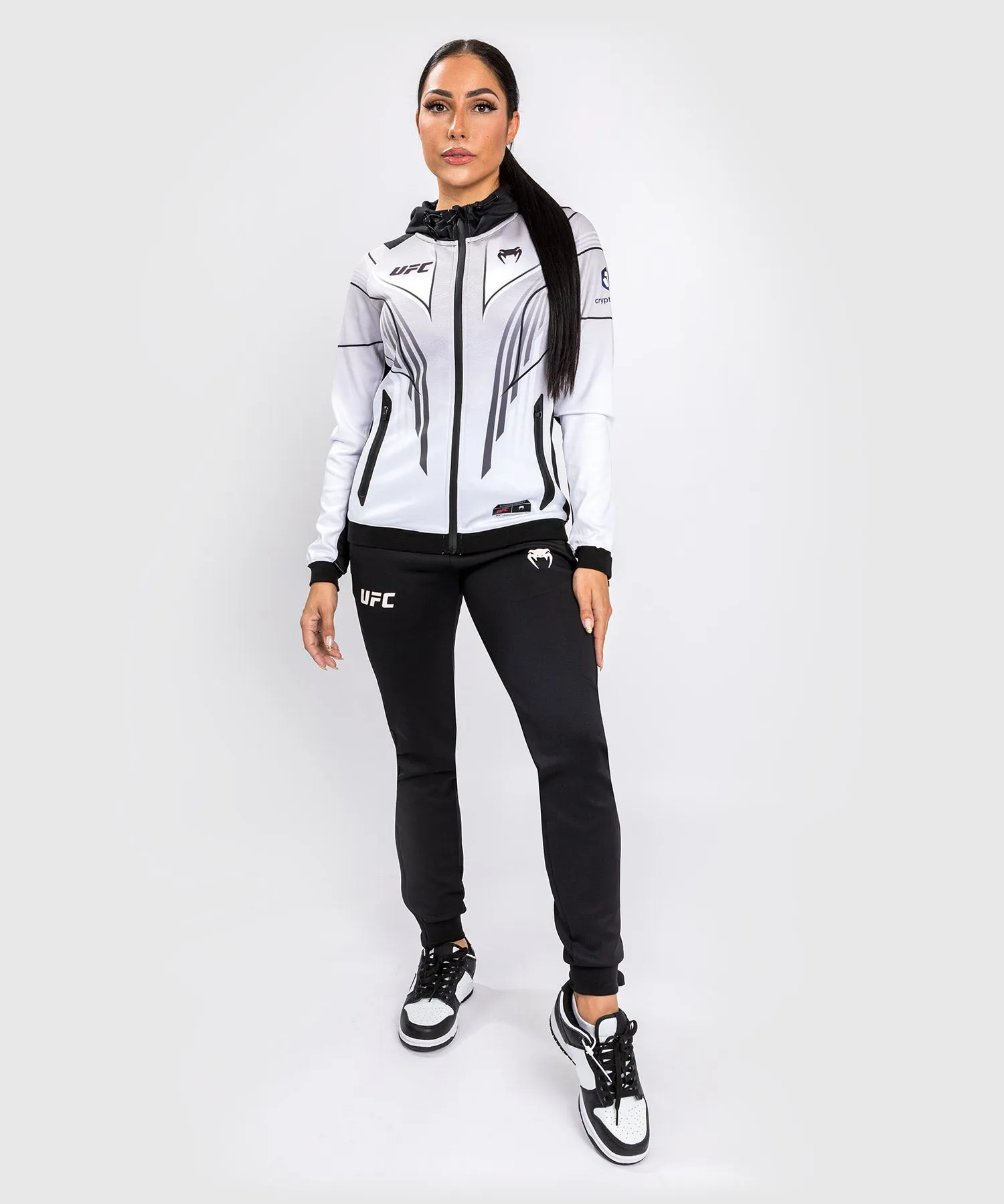 UFC Venum Authentic Fight Night 2.0 Kit by Venum Women's Walkout Hoodie - White all