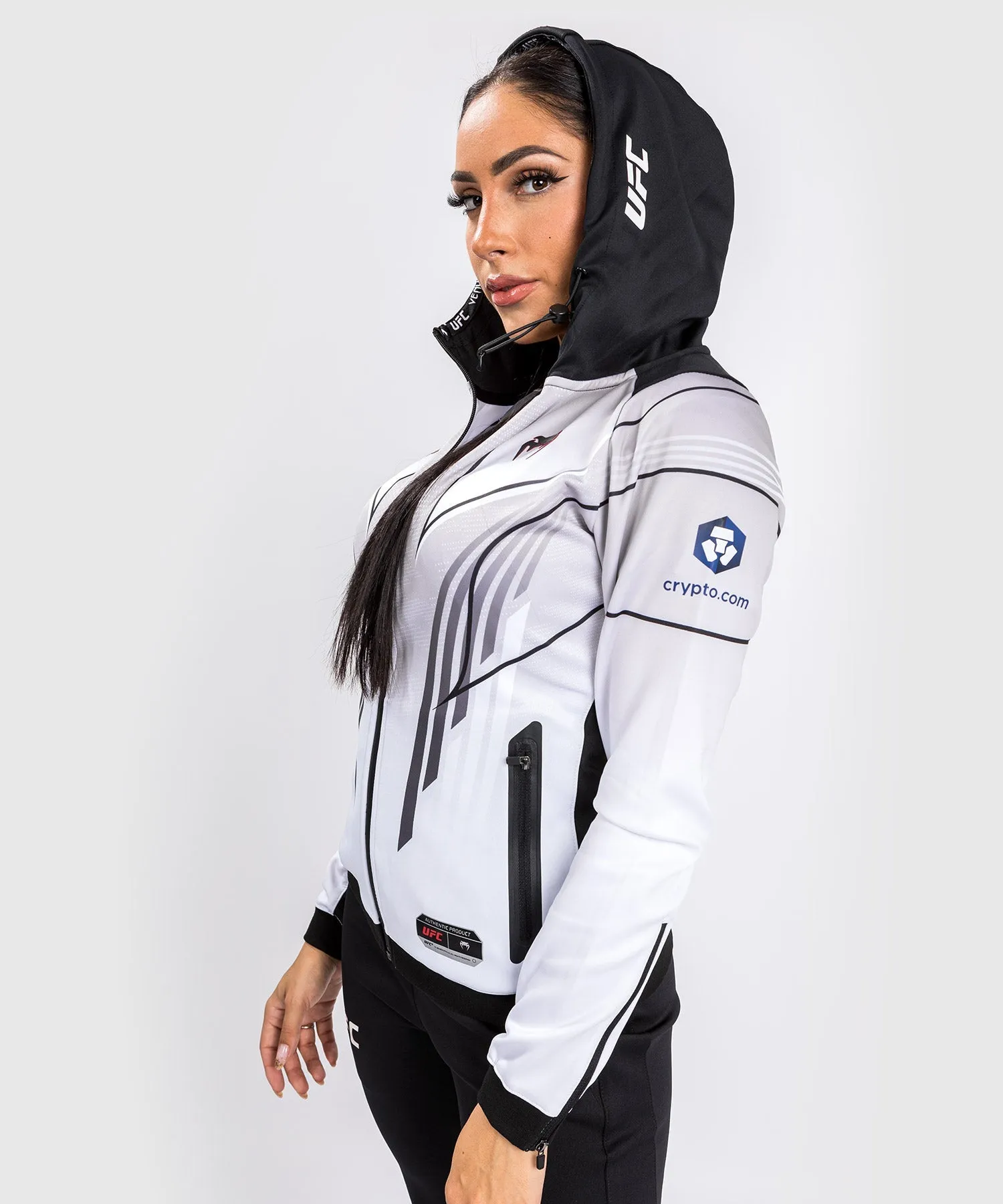 UFC Venum Authentic Fight Night 2.0 Kit by Venum Women's Walkout Hoodie - White all