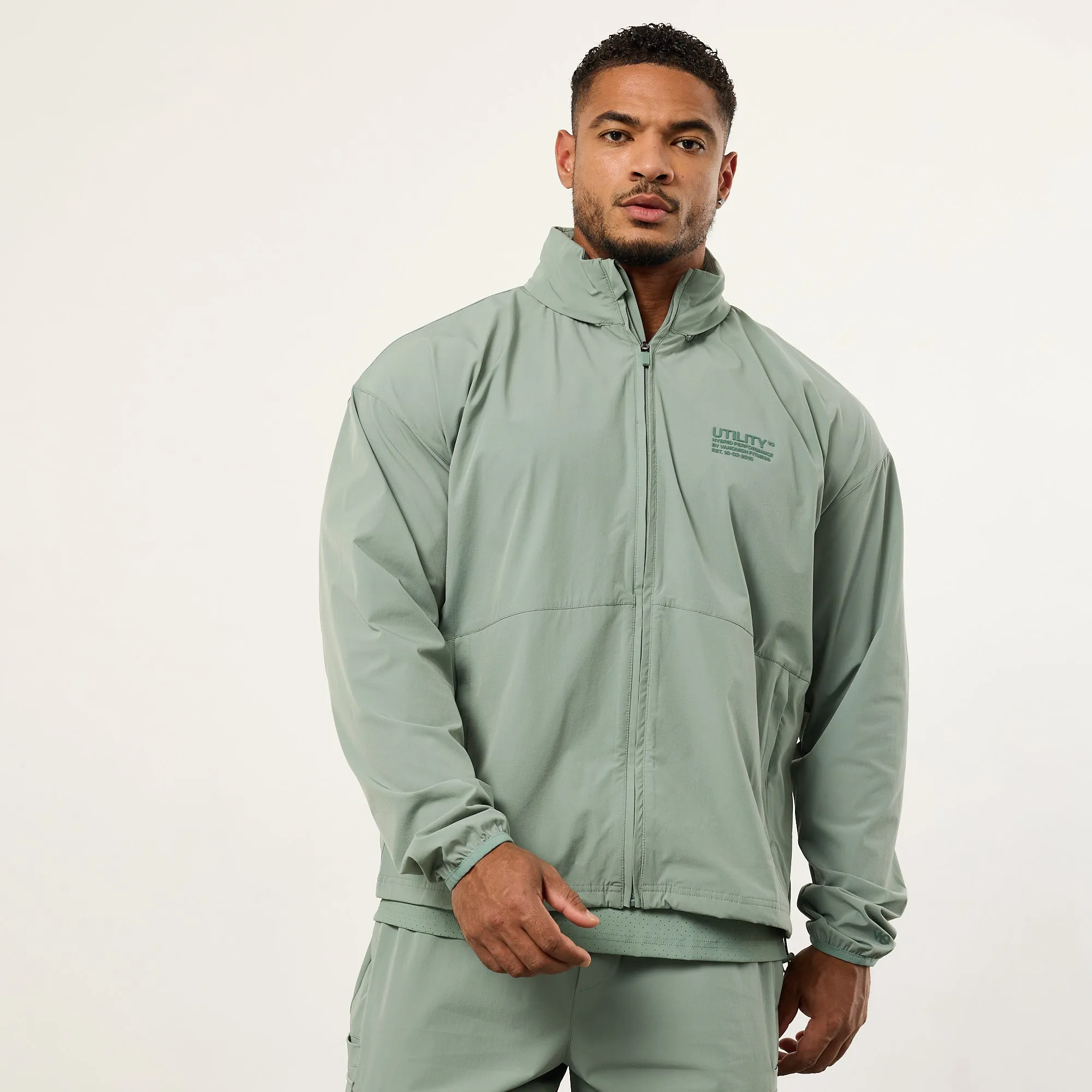 Vanquish Utility Frost Green Oversized Track Jacket