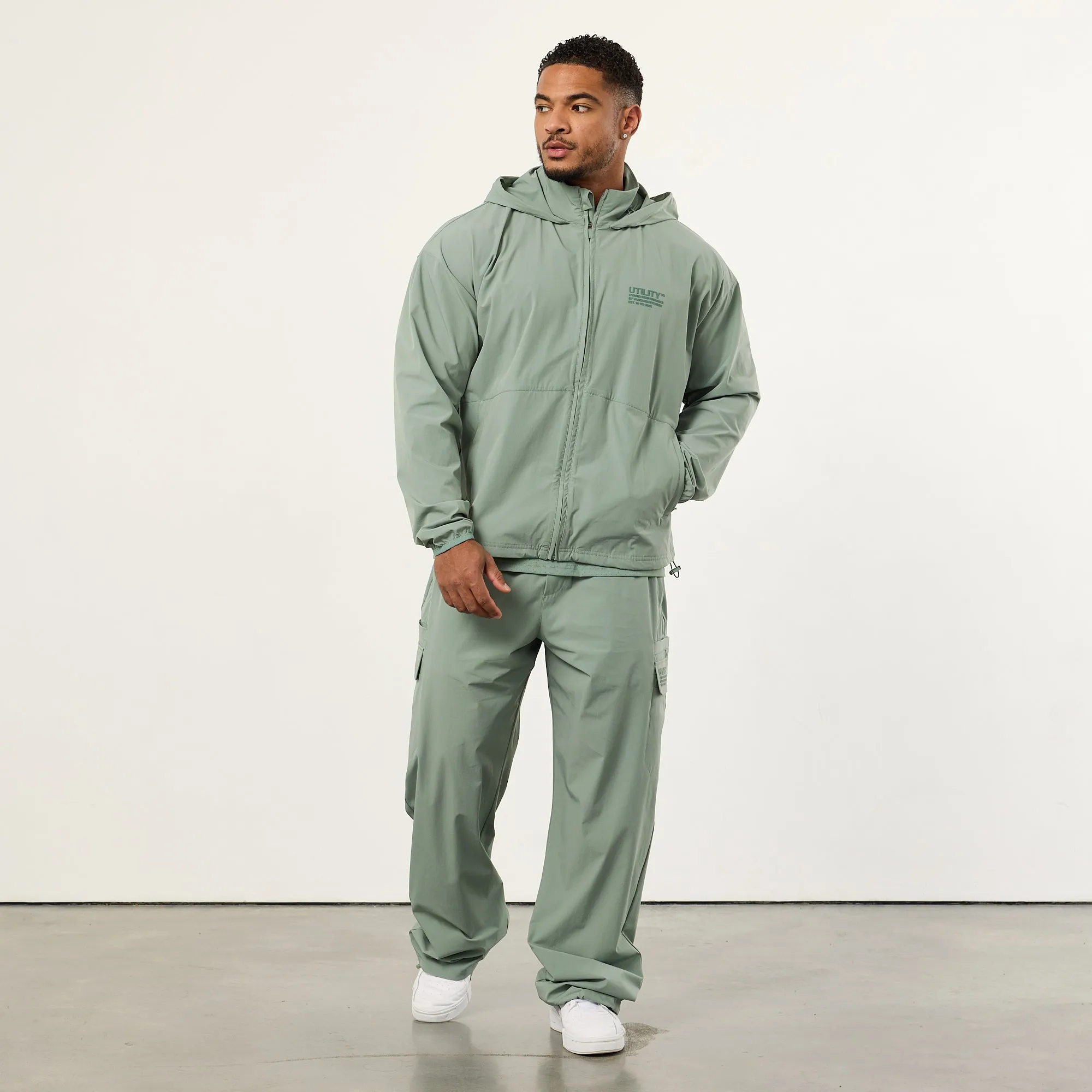 Vanquish Utility Frost Green Oversized Track Jacket