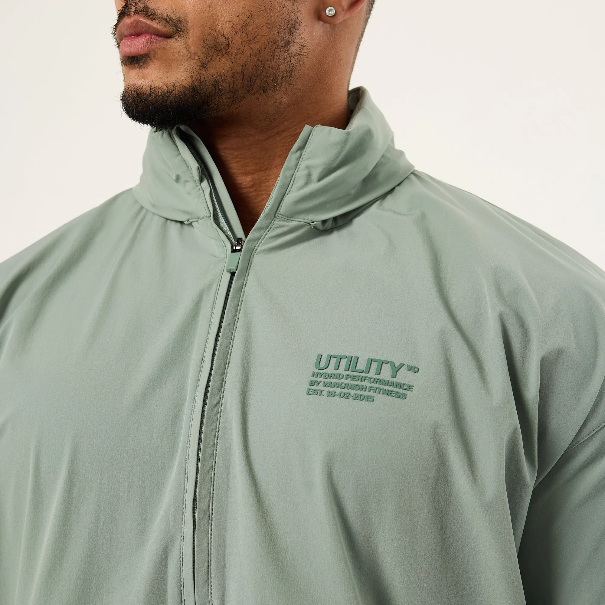 Vanquish Utility Frost Green Oversized Track Jacket