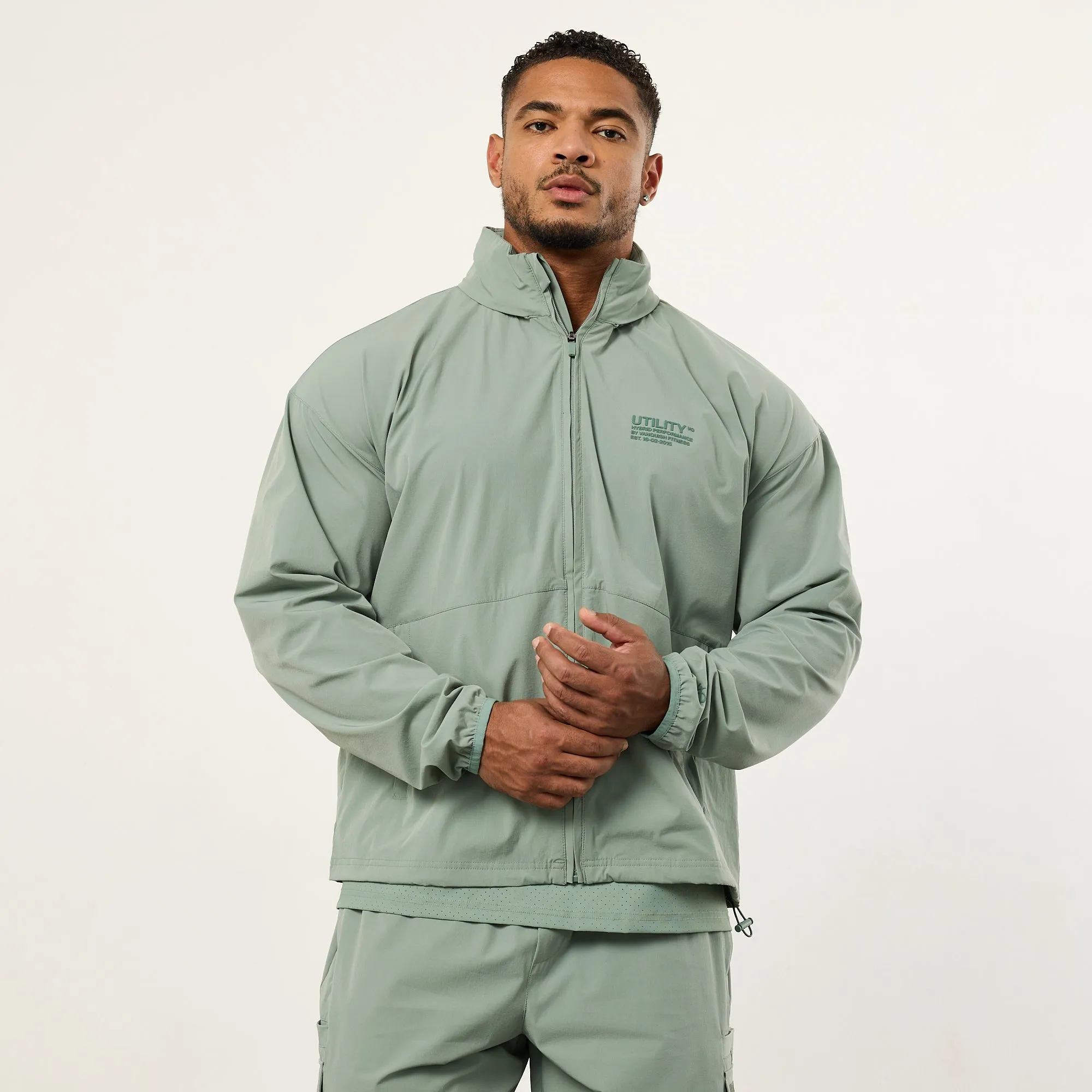 Vanquish Utility Frost Green Oversized Track Jacket