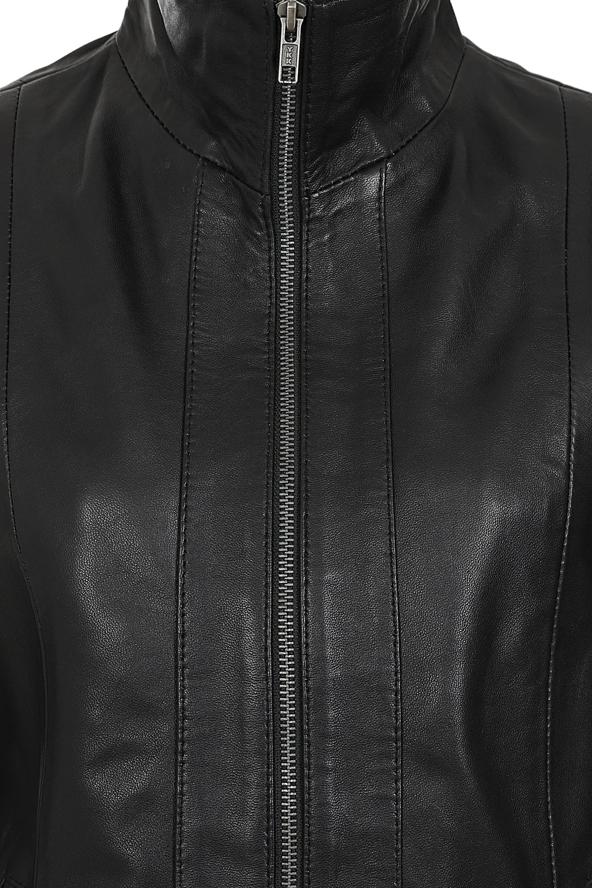 Women's Classic Black Real Leather Jacket - DEBBIE